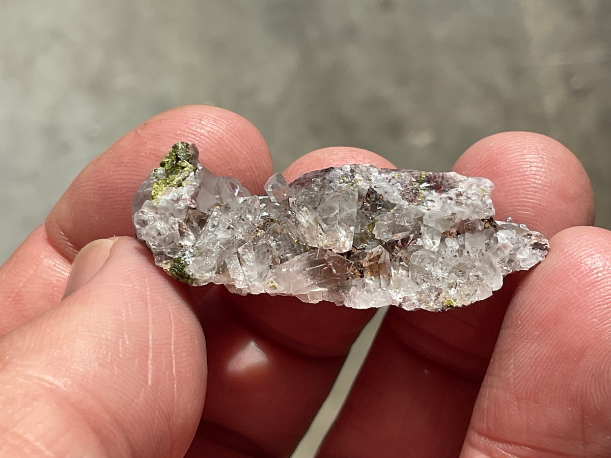 10g Epidote with Quartz Cluster from Sichuan, China