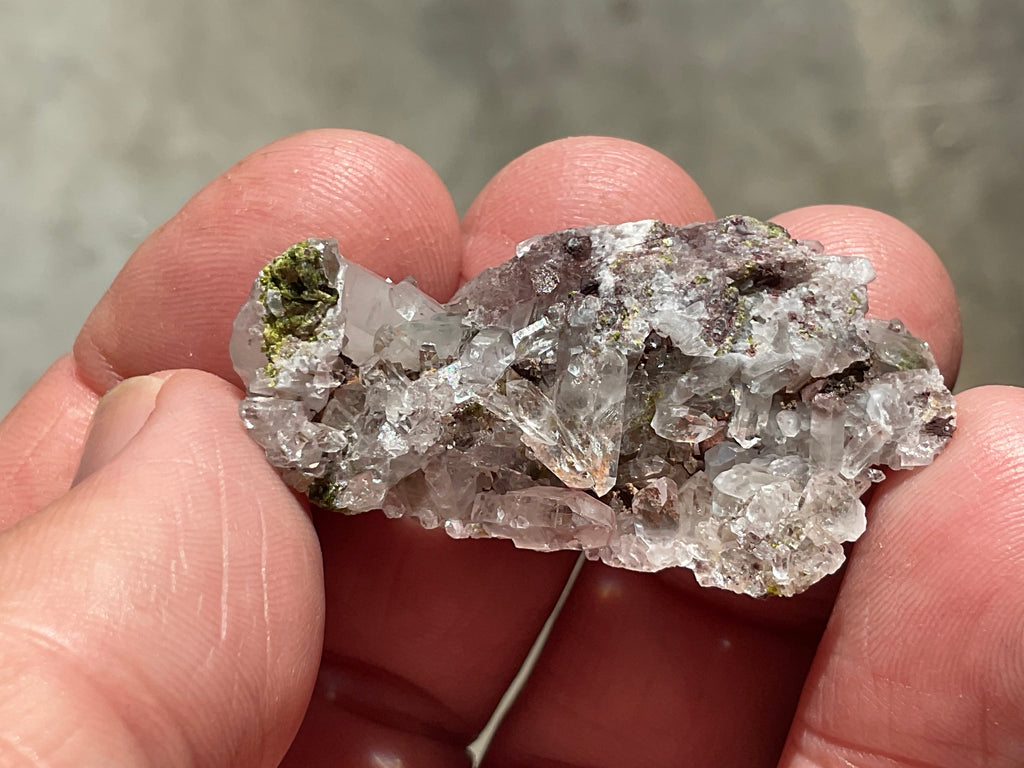 10g Epidote with Quartz Cluster from Sichuan, China