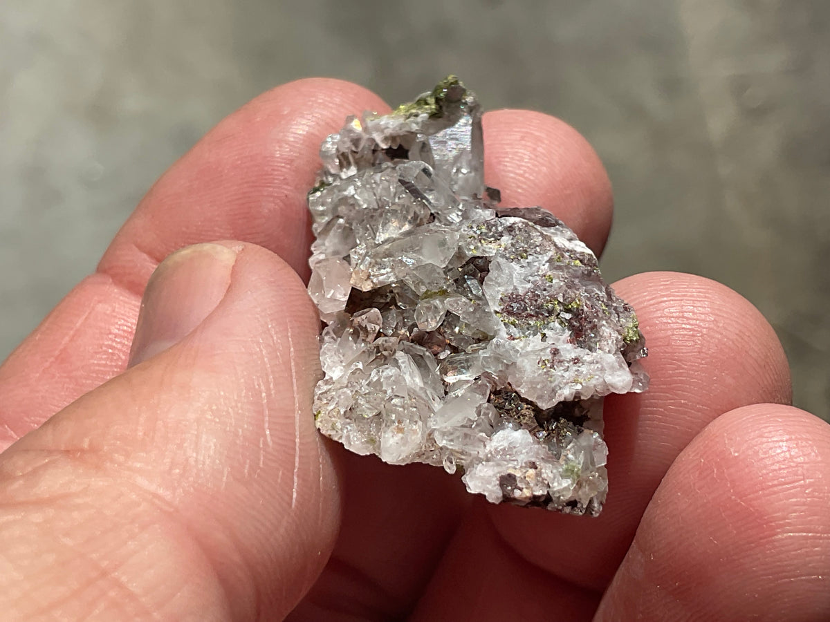 10g Epidote with Quartz Cluster from Sichuan, China