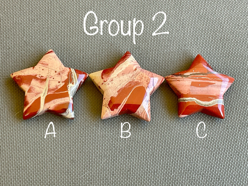 42g Brecciated Red Jasper with Chalcedony Star 2B