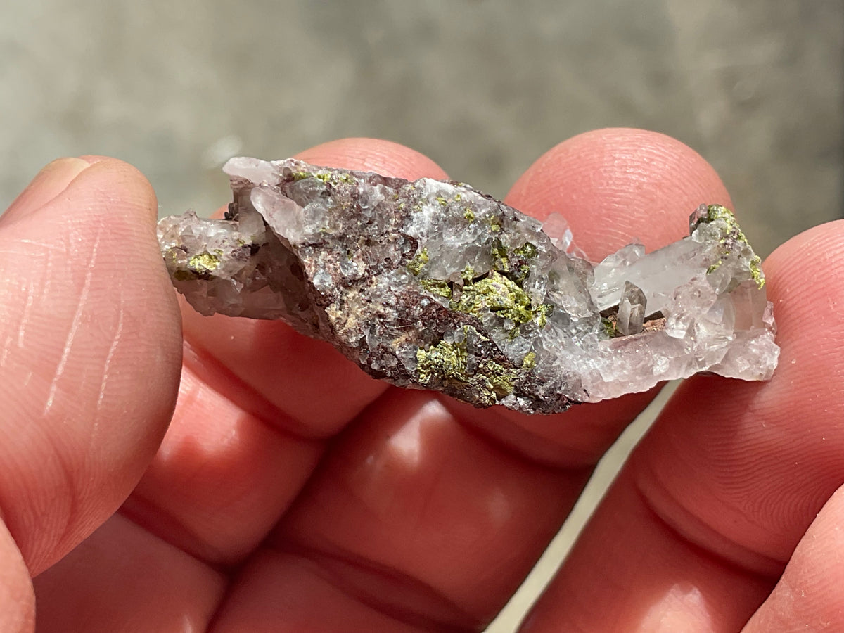 10g Epidote with Quartz Cluster from Sichuan, China