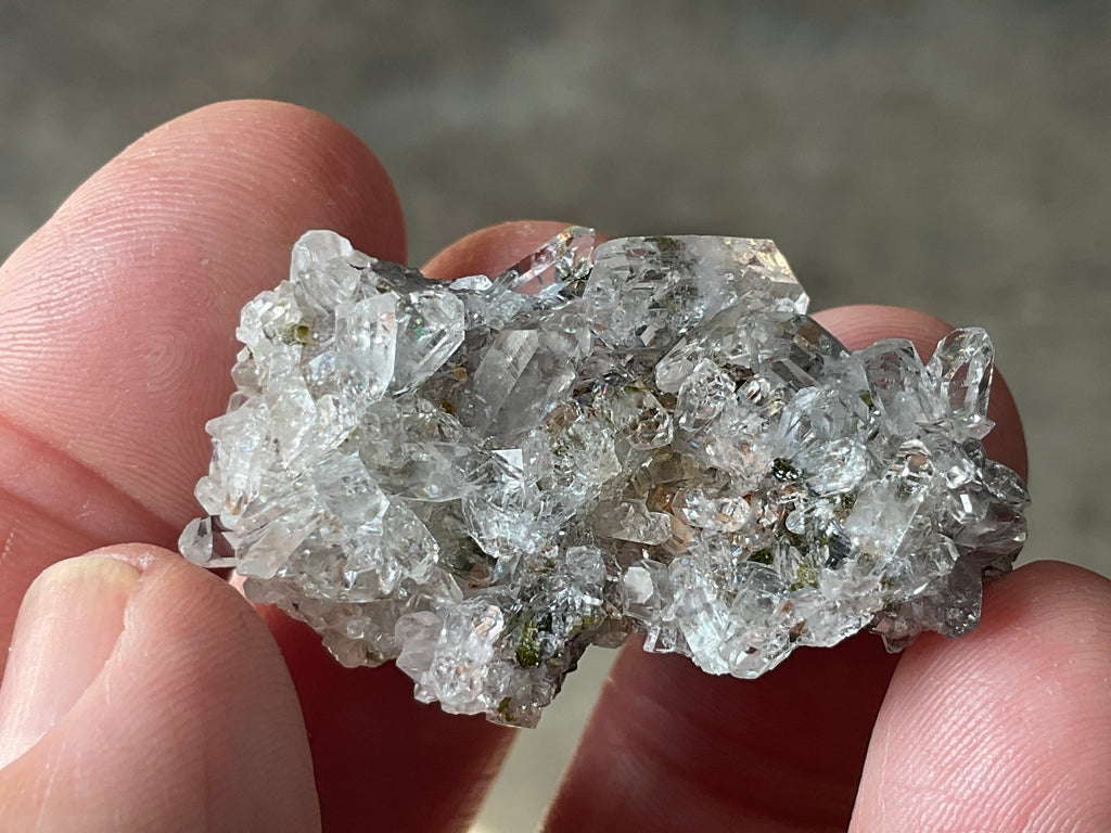 16g Epidote with Quartz Cluster 1B from Sichuan, China