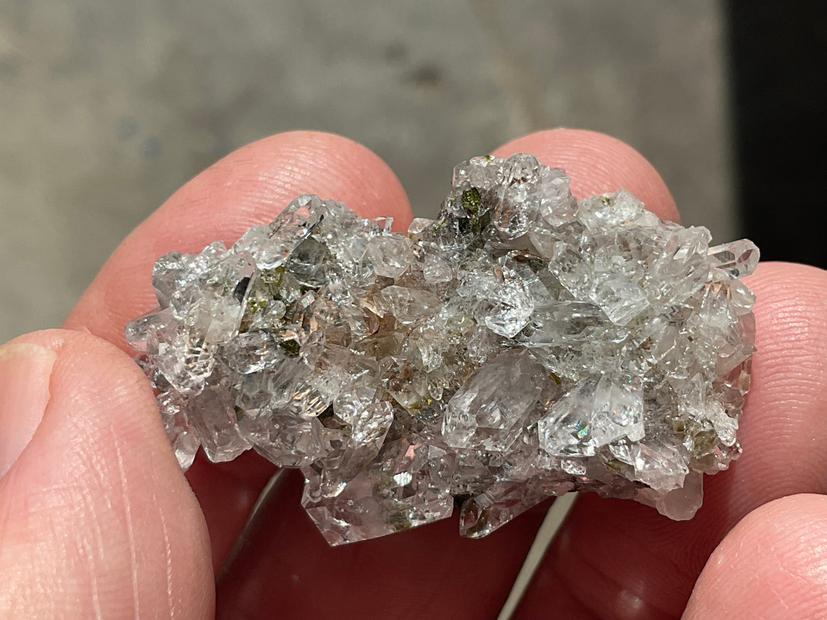16g Epidote with Quartz Cluster 1B from Sichuan, China