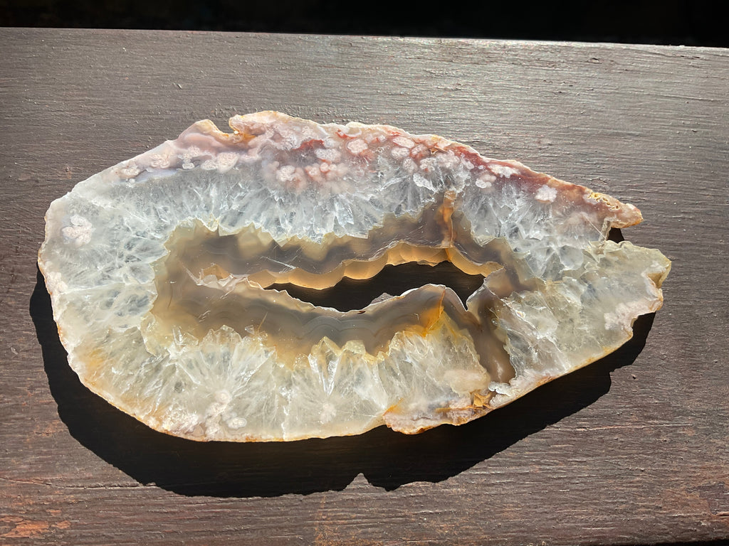 157g Flower Agate Polished Slab 5A