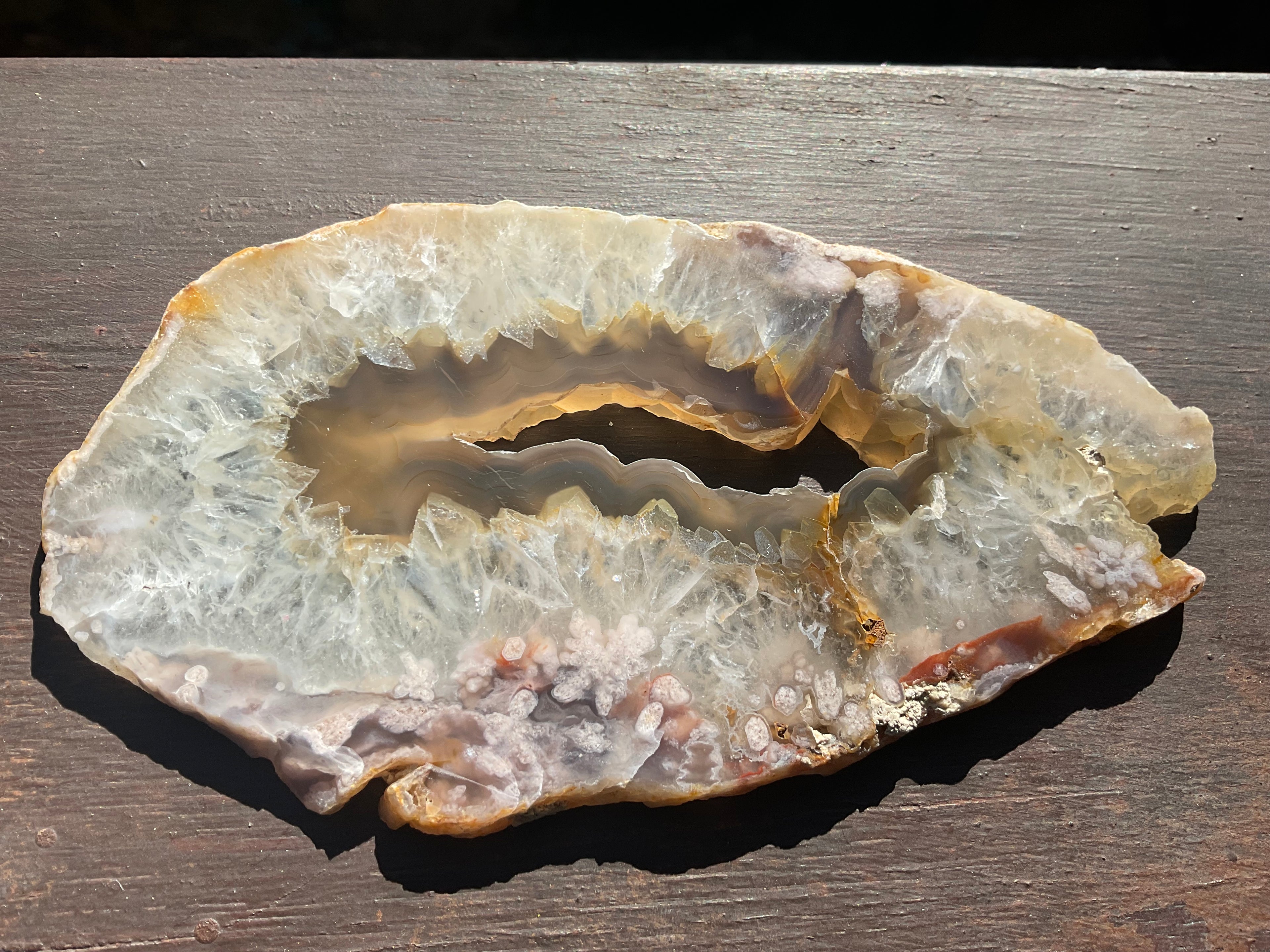 157g Flower Agate Polished Slab 5A