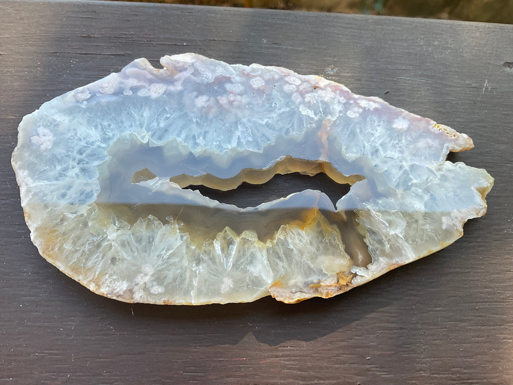 157g Flower Agate Polished Slab 5A