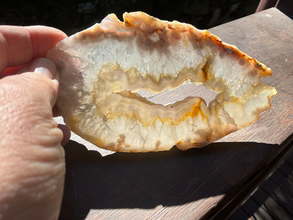 157g Flower Agate Polished Slab 5A