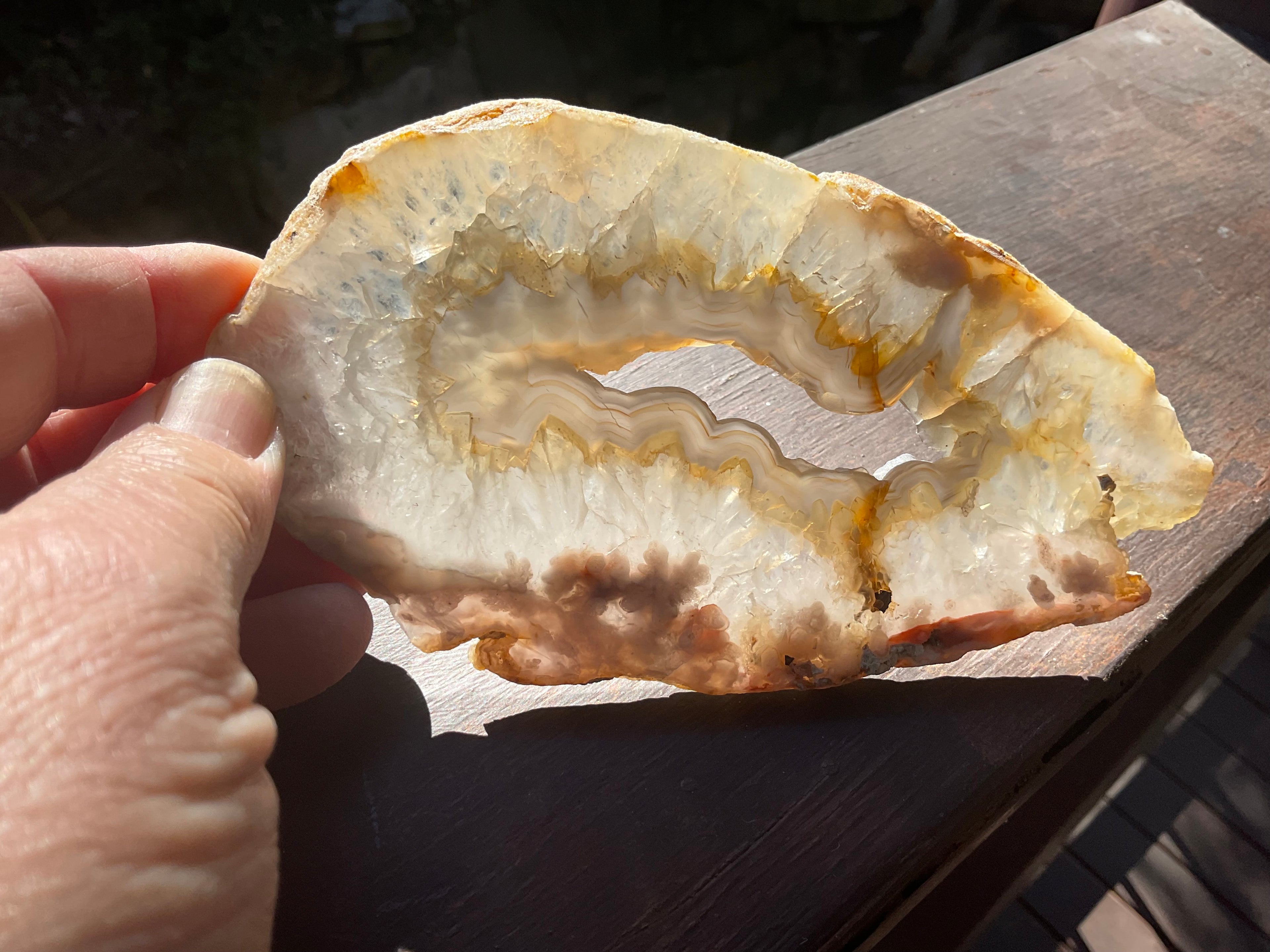 157g Flower Agate Polished Slab 5A