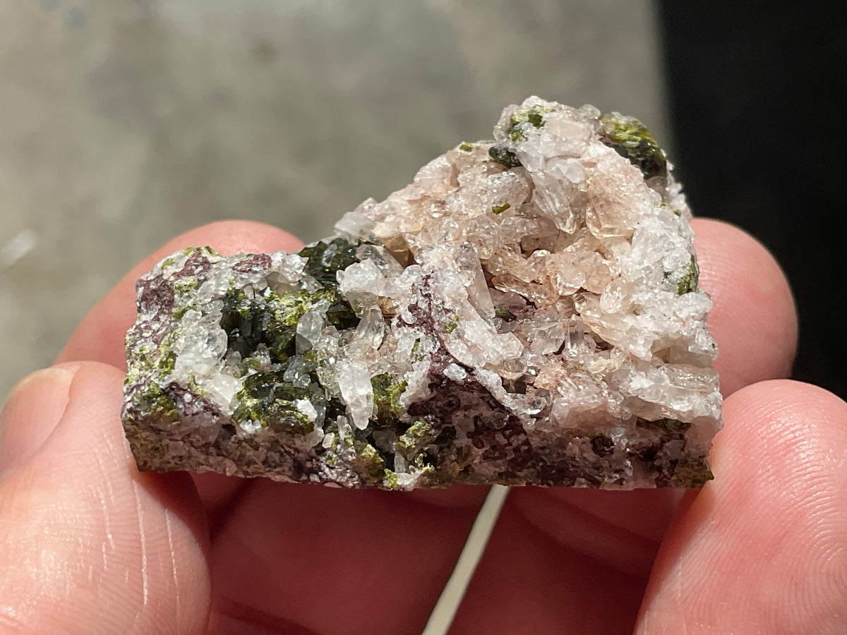 34g Epidote with Quartz Cluster Specimen 2A from Sichuan, China