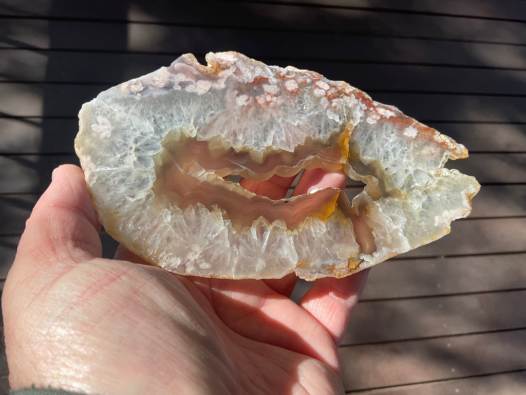157g Flower Agate Polished Slab 5A