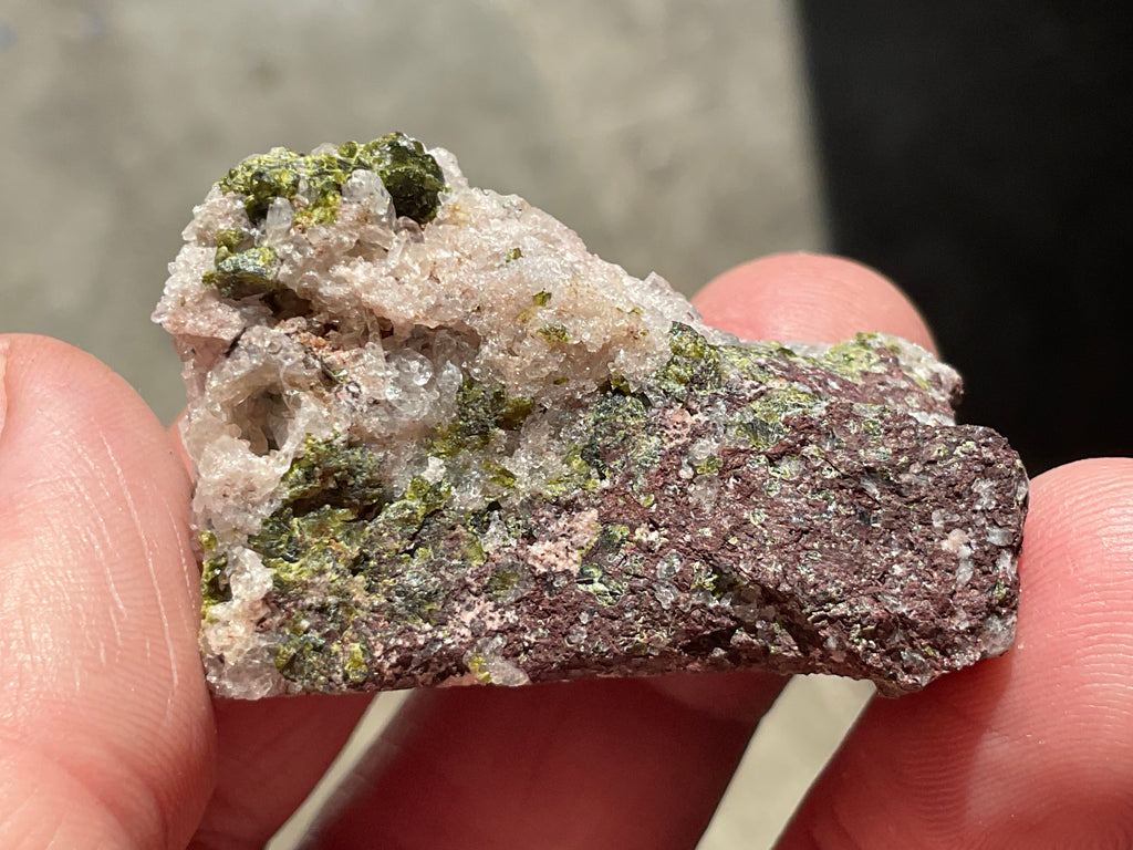 34g Epidote with Quartz Cluster Specimen 2A from Sichuan, China