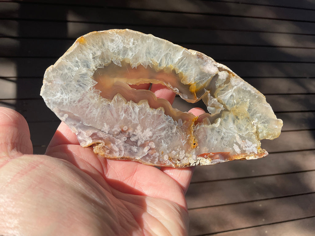 157g Flower Agate Polished Slab 5A