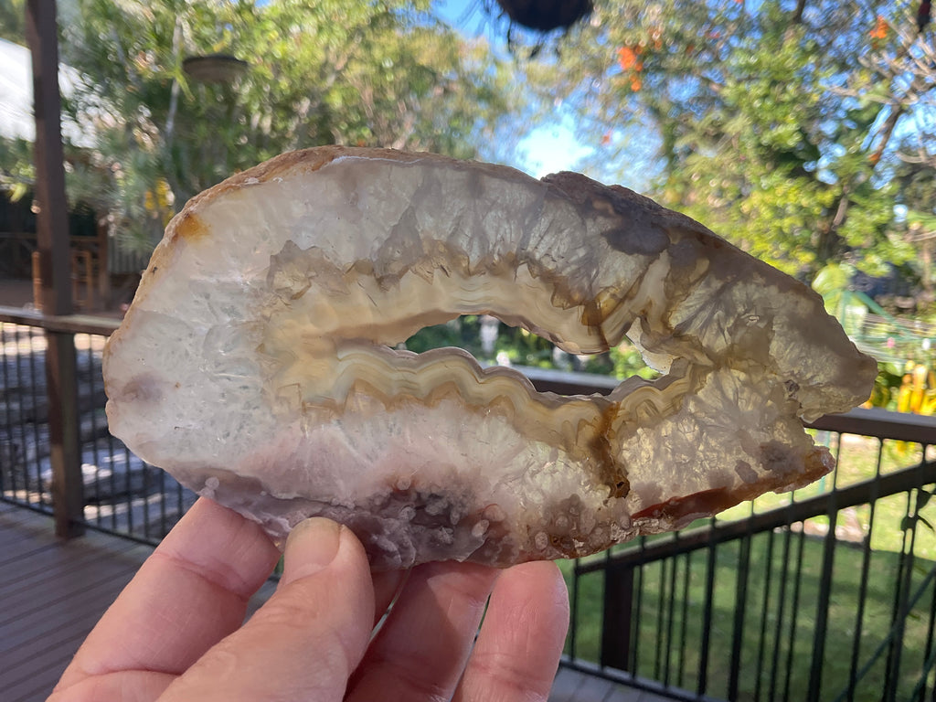 157g Flower Agate Polished Slab 5A