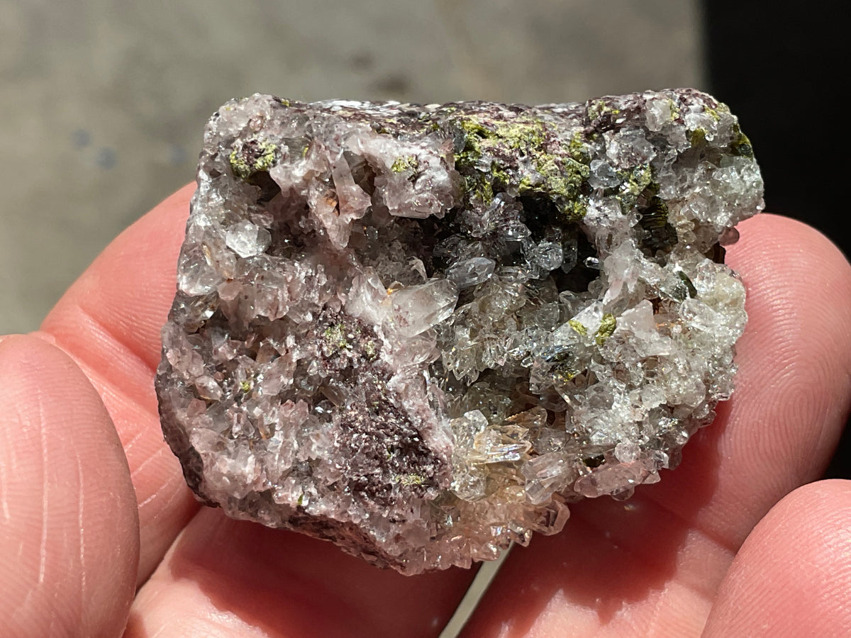 36g Epidote with Quartz Cluster 2B from Sichuan, China