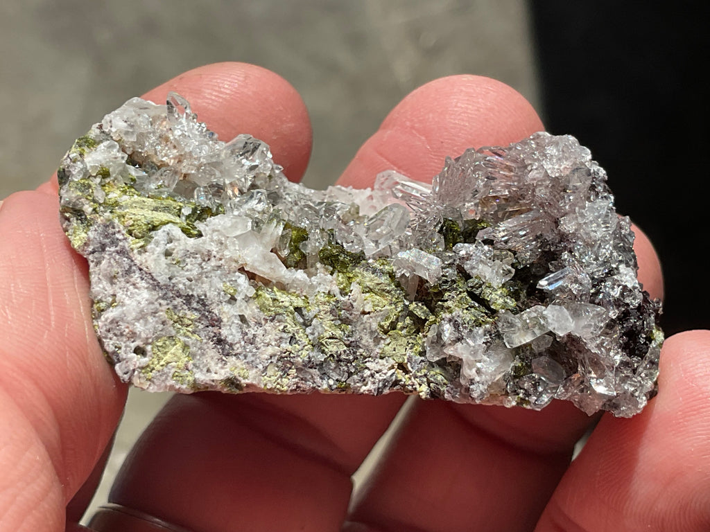 38g Epidote with Quartz Cluster Specimen 3A from Sichuan, China