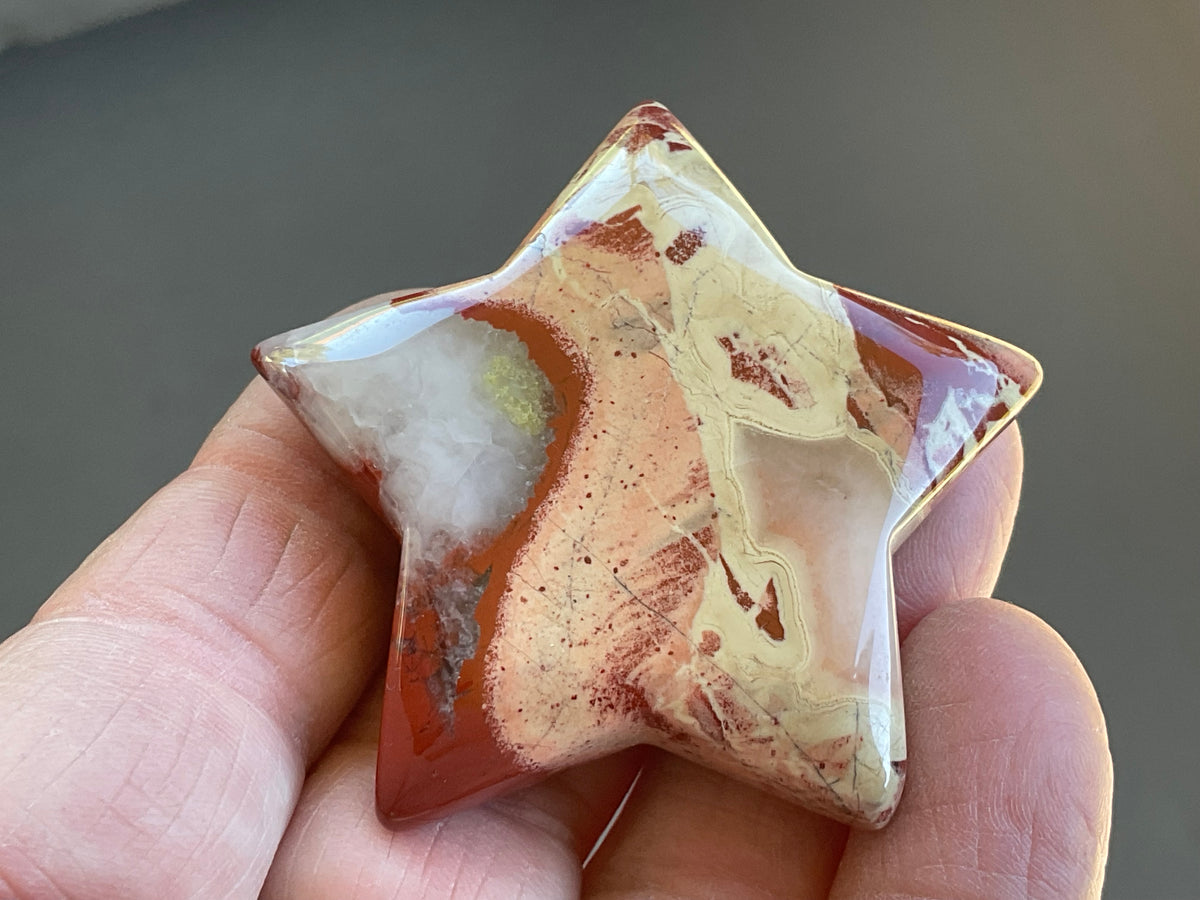 52g Brecciated Red Jasper with Chalcedony Star 3B
