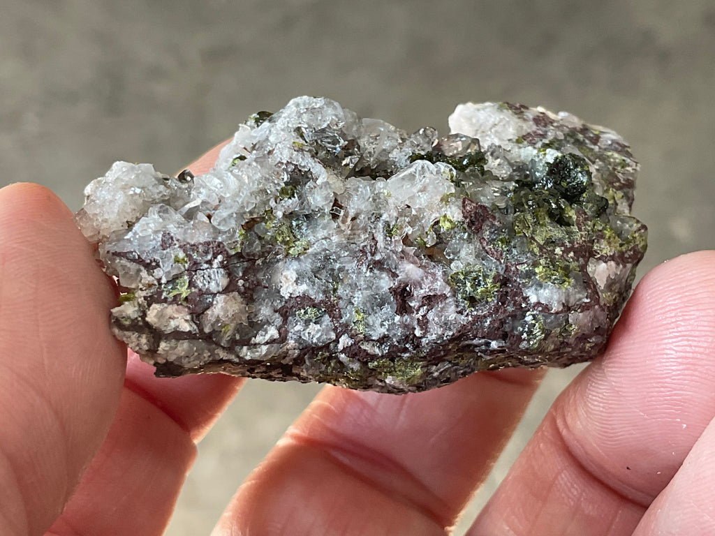 40g Epidote with Quartz Cluster Specimen 3B from Sichuan, China