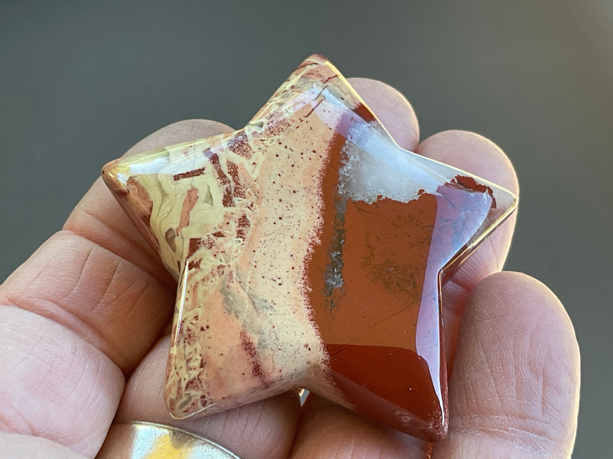 52g Brecciated Red Jasper with Chalcedony Star 3B
