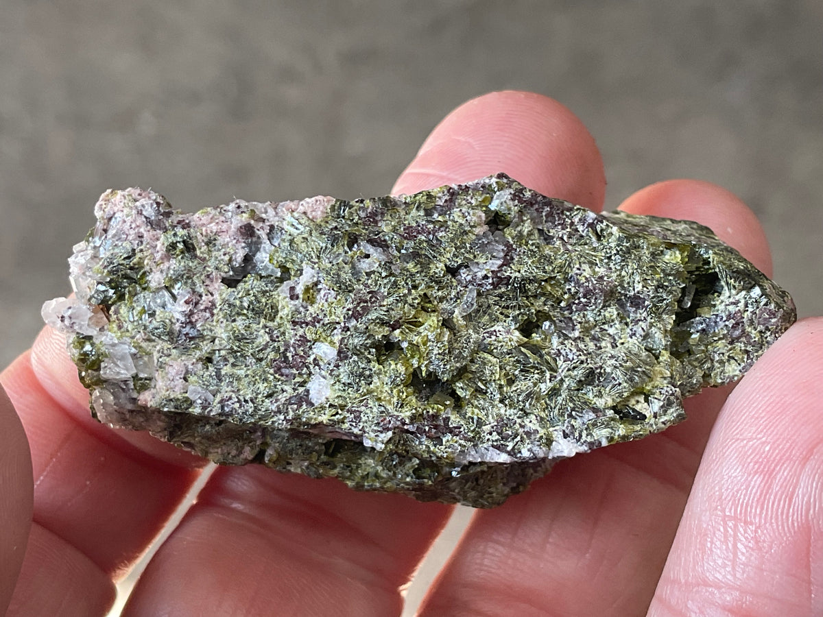 42g Epidote with Quartz Cluster Specimen 3C from Sichuan, China
