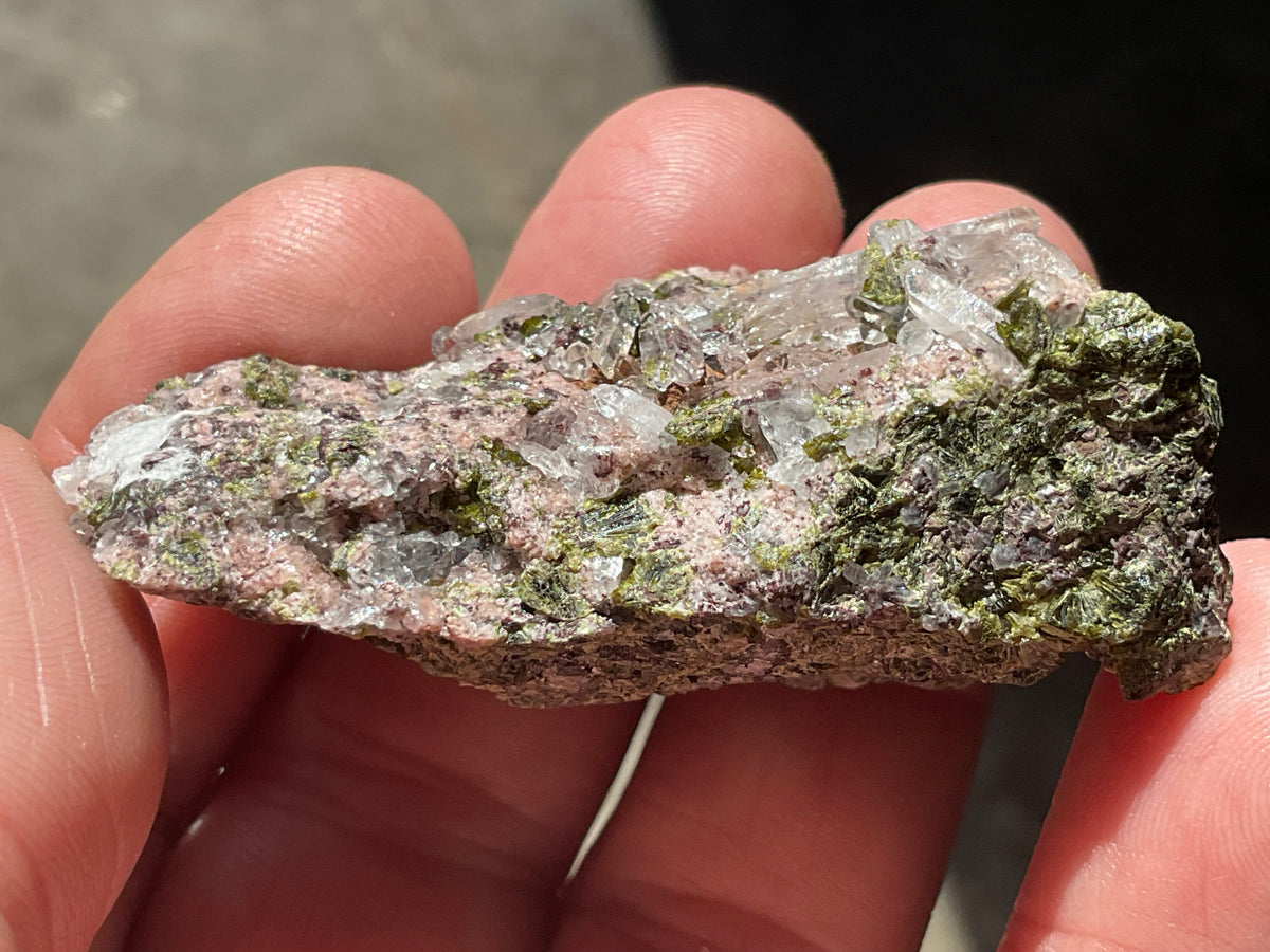 42g Epidote with Quartz Cluster Specimen 3C from Sichuan, China
