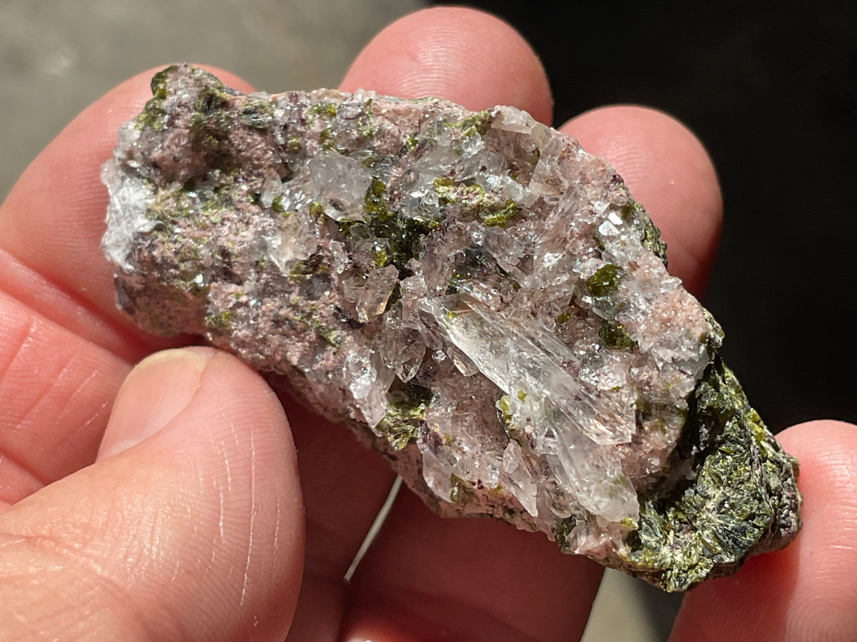 42g Epidote with Quartz Cluster Specimen 3C from Sichuan, China