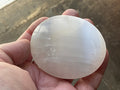 100g Flower of Life Etched Selenite Palmstone 2A