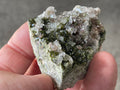76g Epidote with Clear Quartz Cluster 4B from Sichuan, China