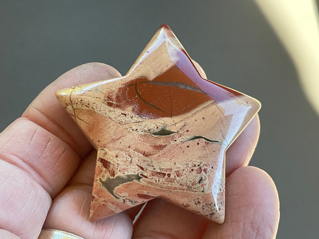 47g Brecciated Red Jasper with Chalcedony Star 4C