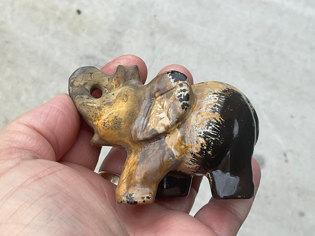 154g Picture/Desert Jasper Elephant A