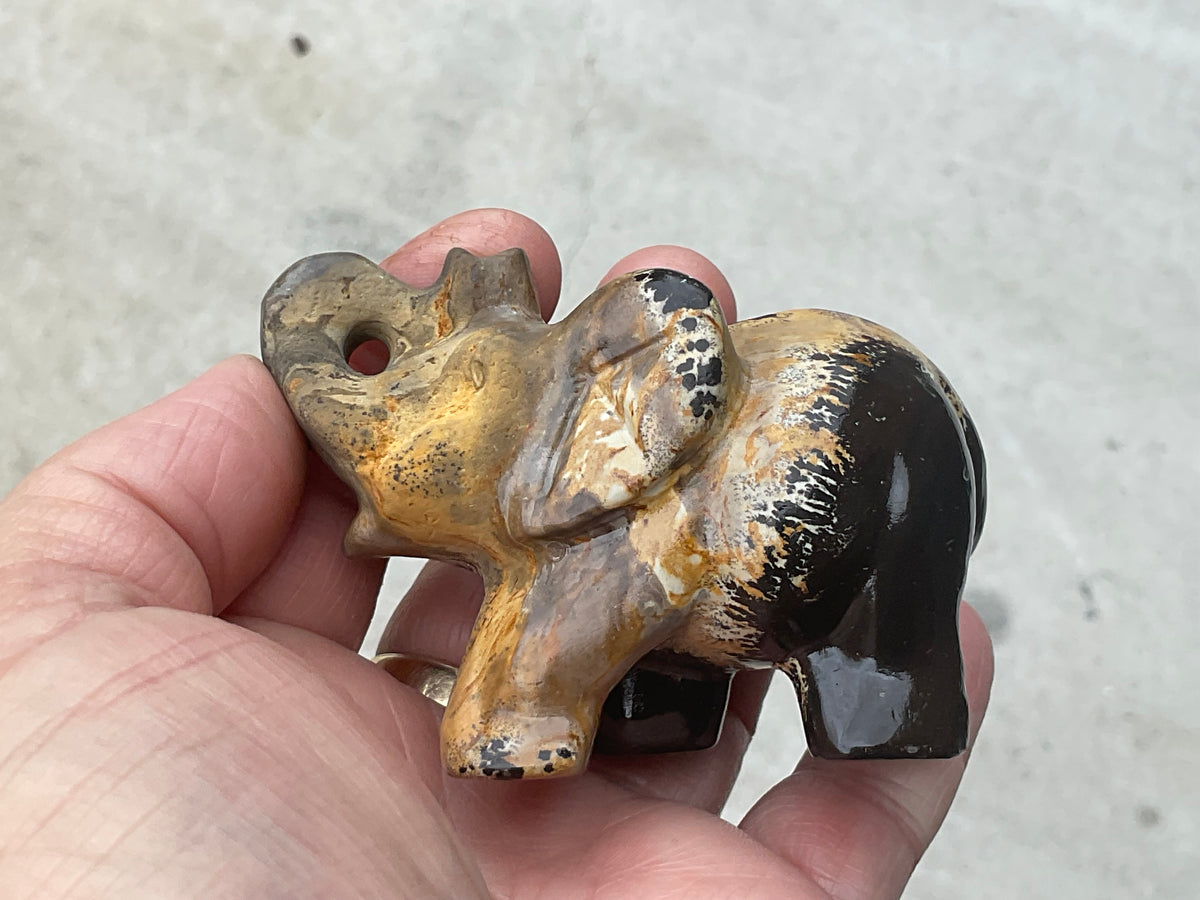 154g Picture/Desert Jasper Elephant A