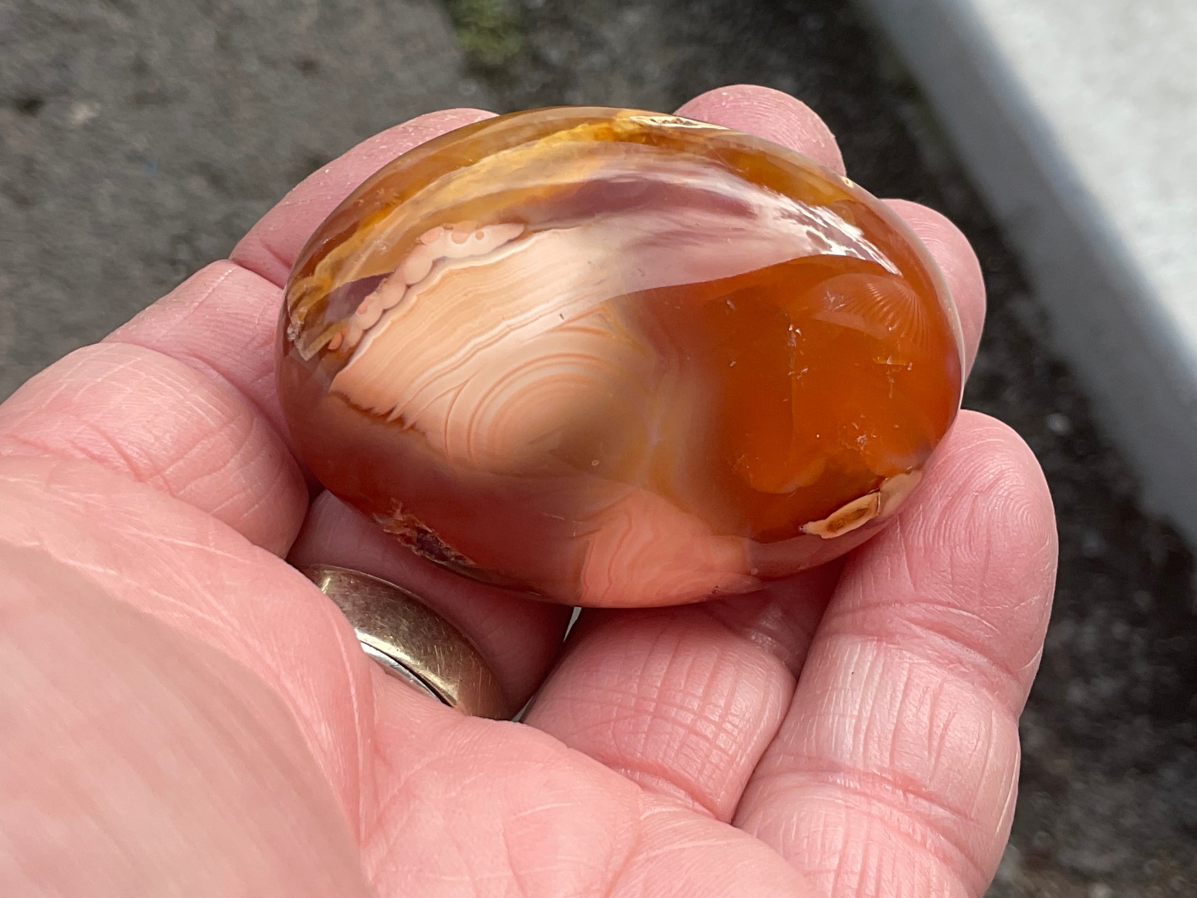 70g Carnelian Palmstone 4E