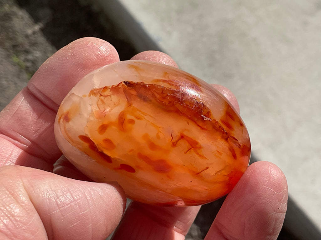 93g Carnelian Palmstone 7A