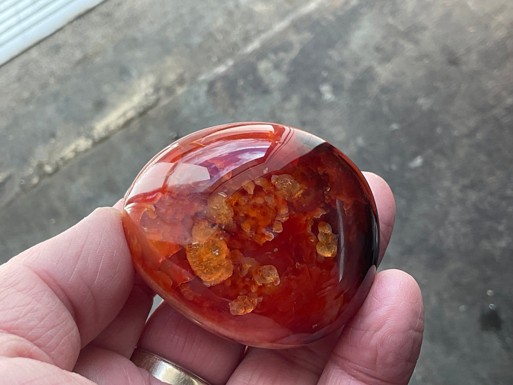 110g Carnelian Palmstone 7B