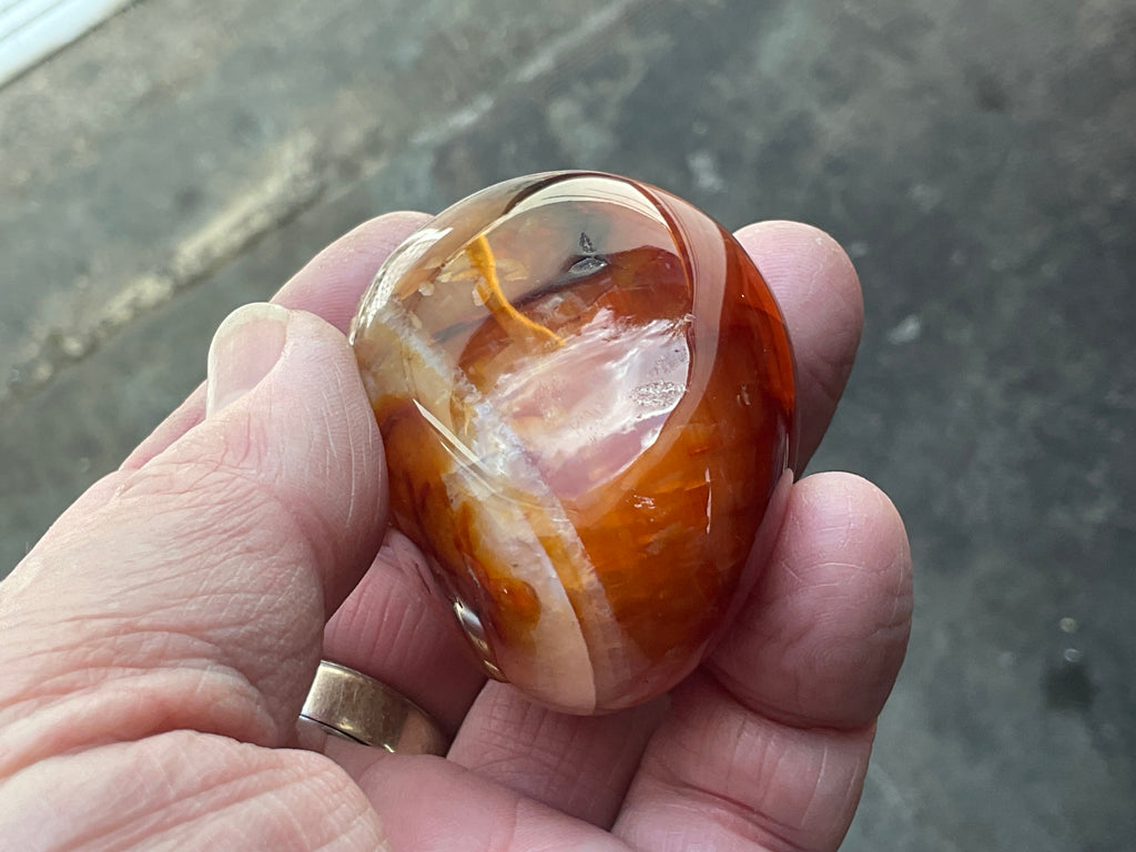 110g Carnelian Palmstone 7B