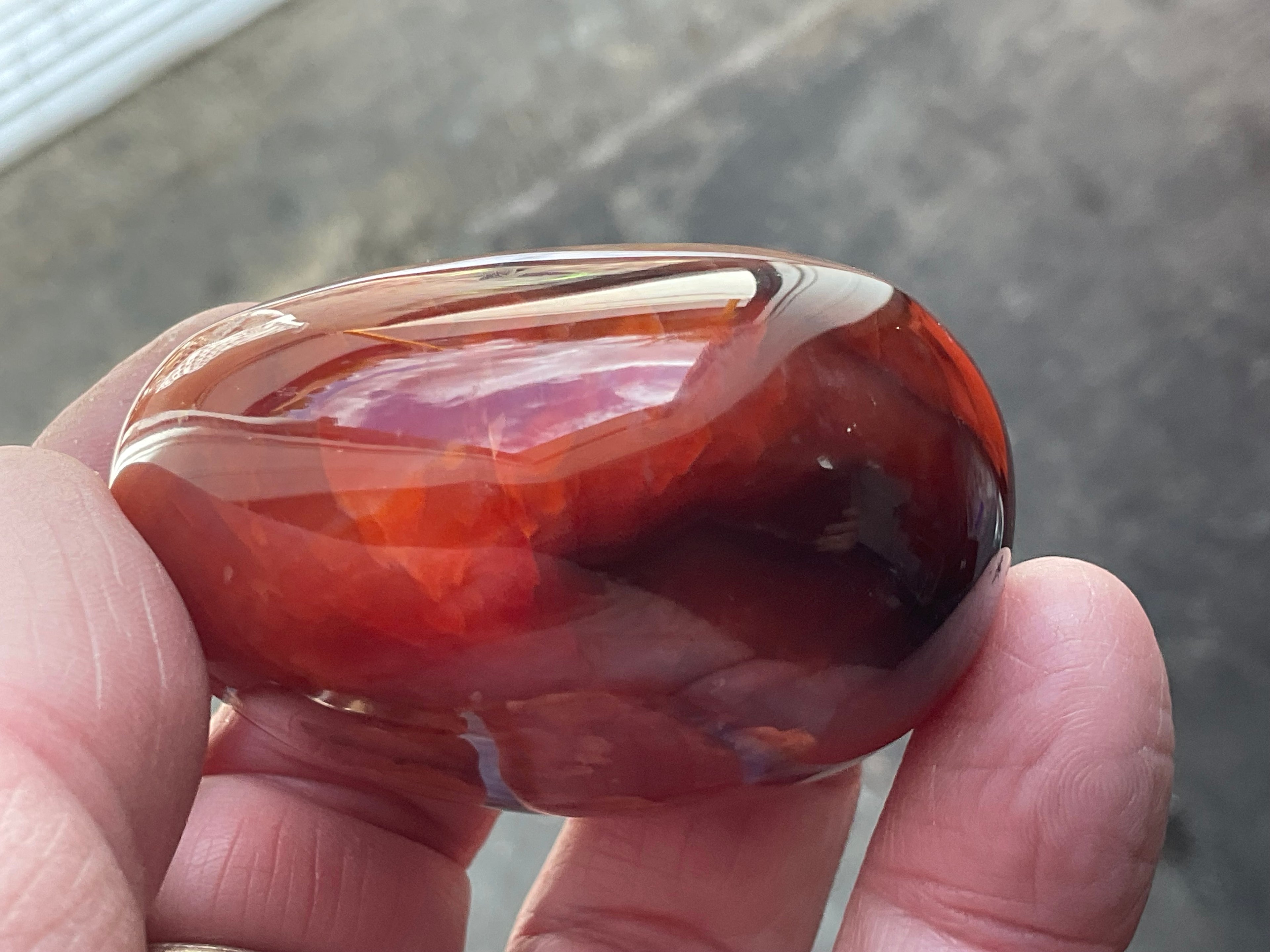 110g Carnelian Palmstone 7B
