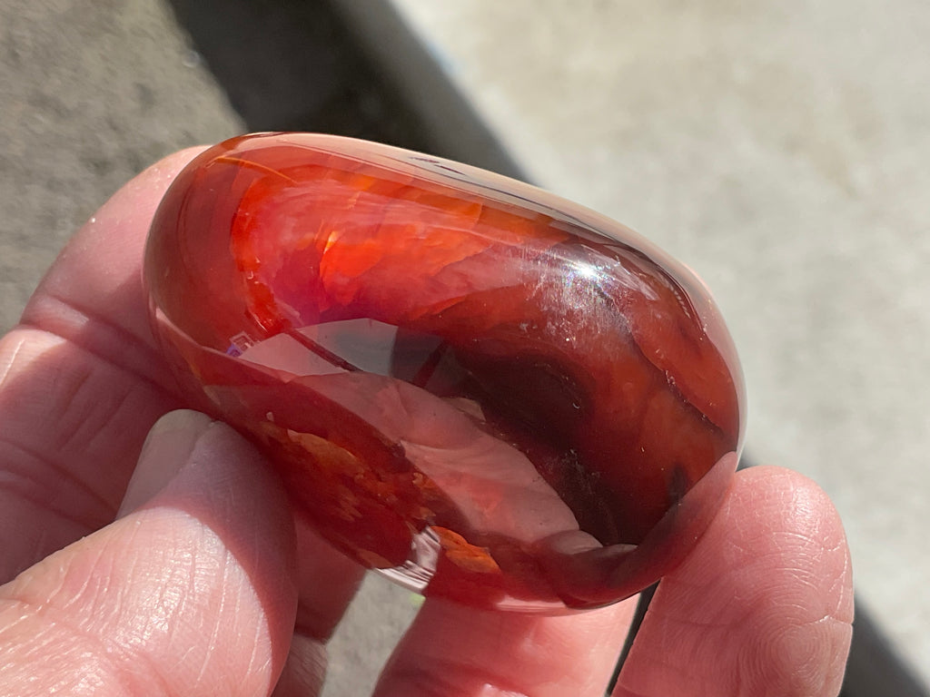 110g Carnelian Palmstone 7B