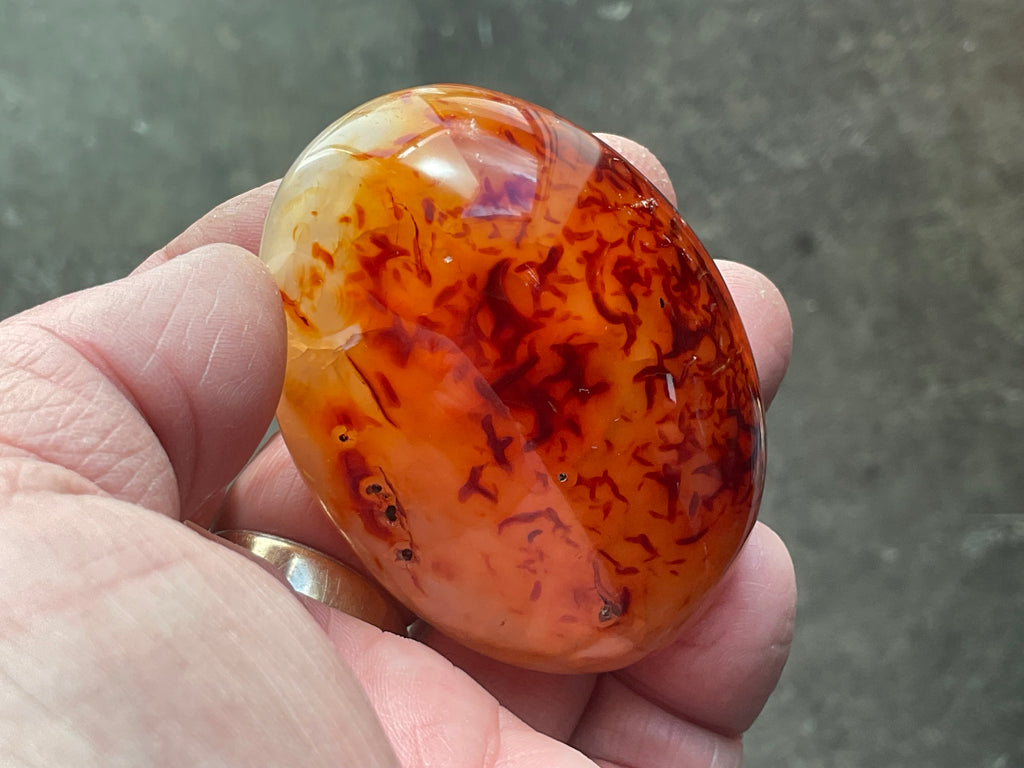 107g Carnelian Palmstone 8A