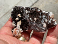 76g Diamond Calcite on Black Siderite with Red Hematite Specimen 6A