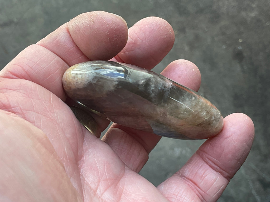 76g Black Moonstone Palmstone 4A