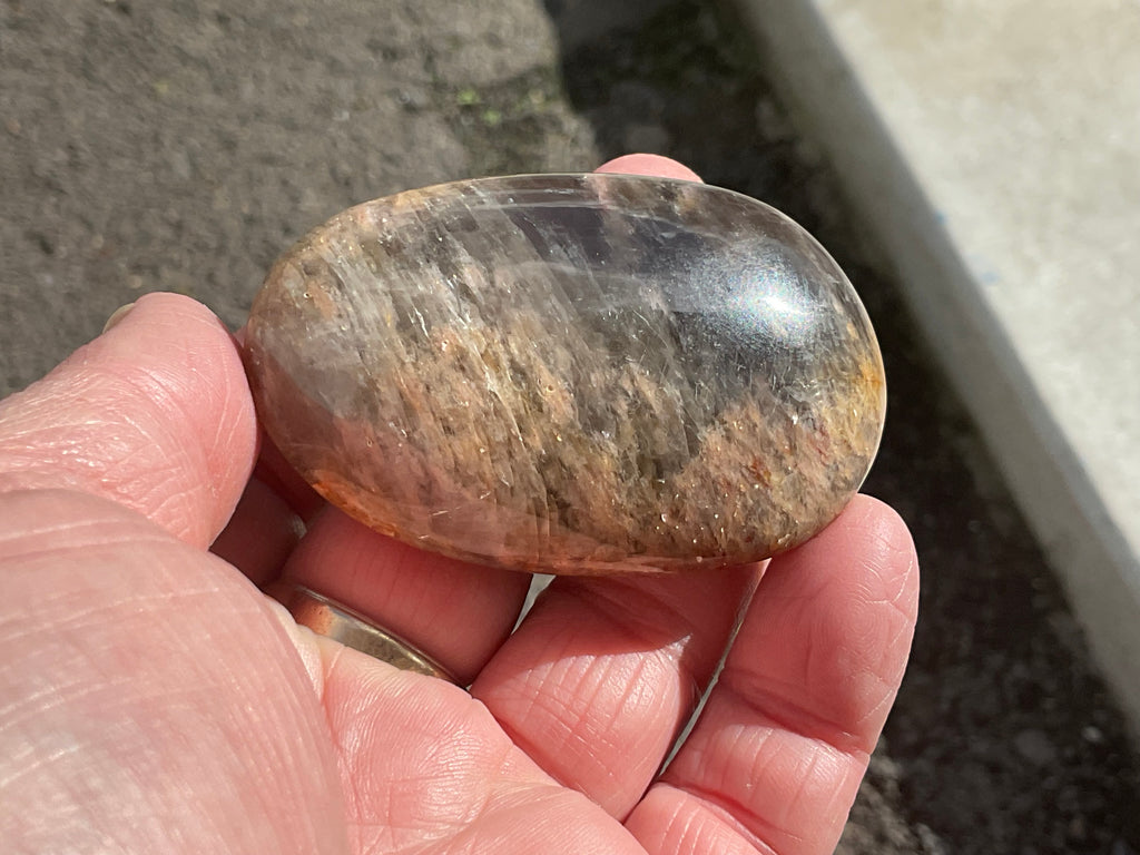 76g Black Moonstone Palmstone 4A