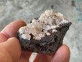 88g Diamond Calcite on Black Siderite with Red Hematite Specimen 6B