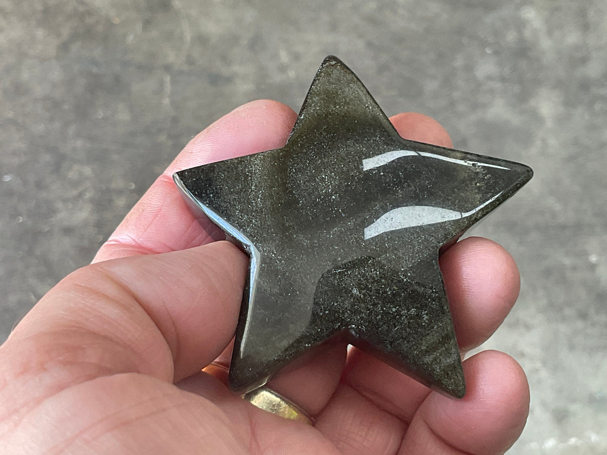 74g Gold Sheen Obsidian Star 2B