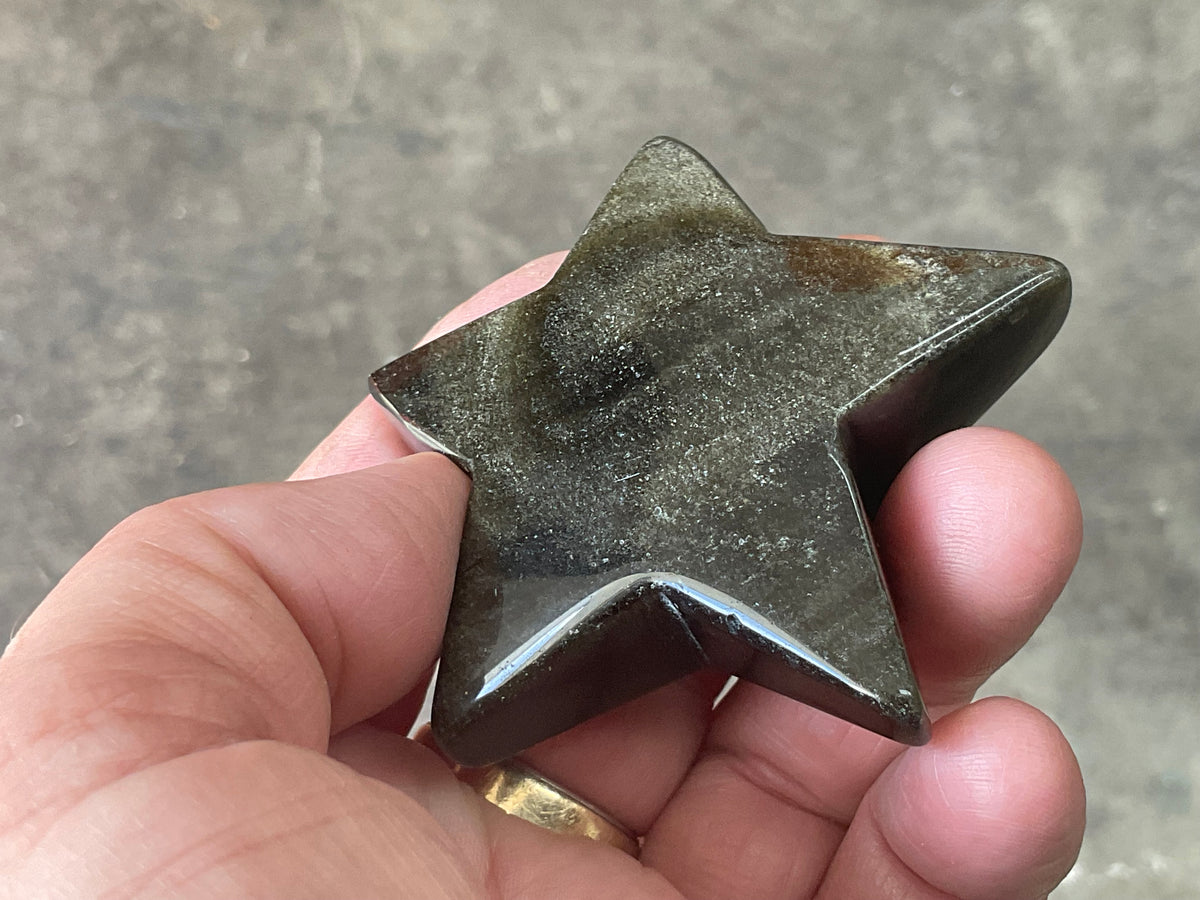 74g Gold Sheen Obsidian Star 2B