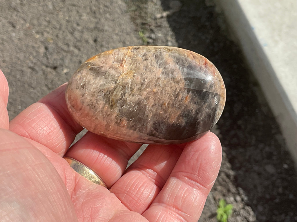 76g Black Moonstone Palmstone 4A