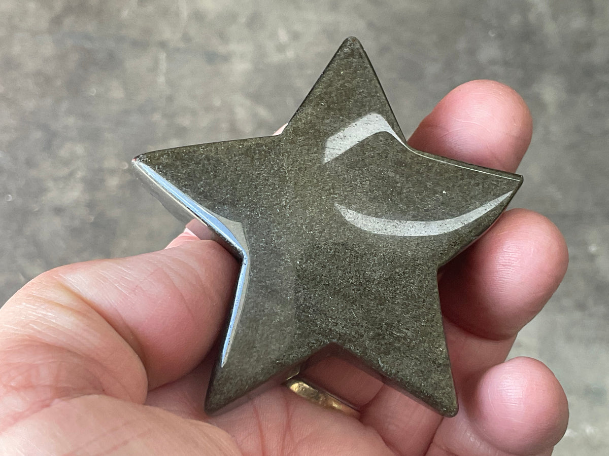 74g Gold Sheen Obsidian Star 2B