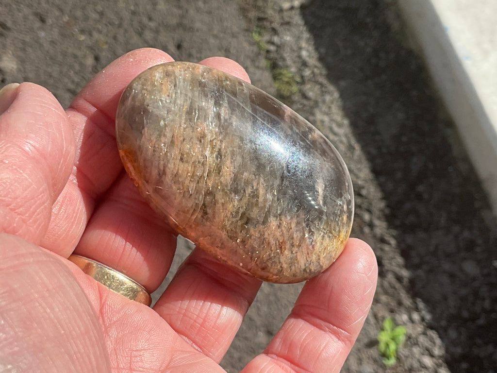76g Black Moonstone Palmstone 4A