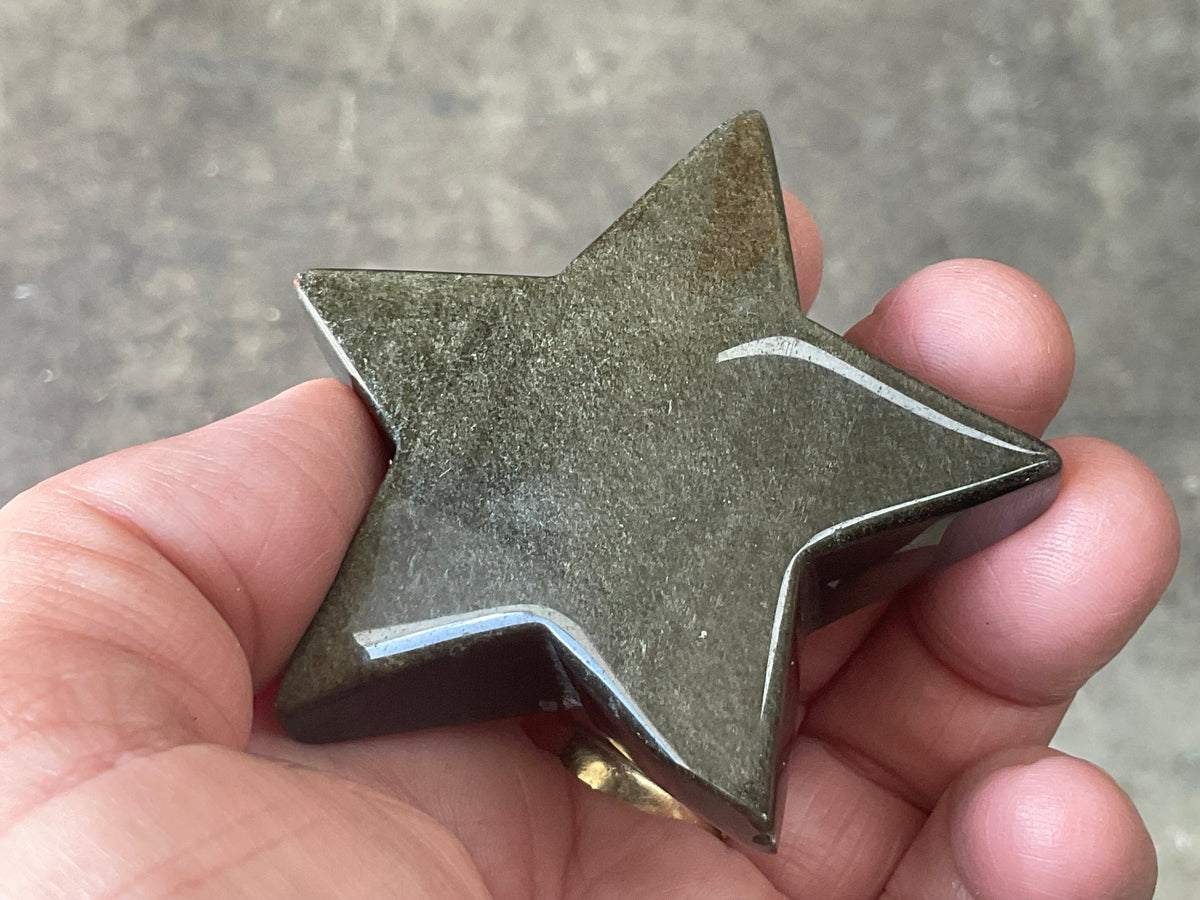 74g Gold Sheen Obsidian Star 2B