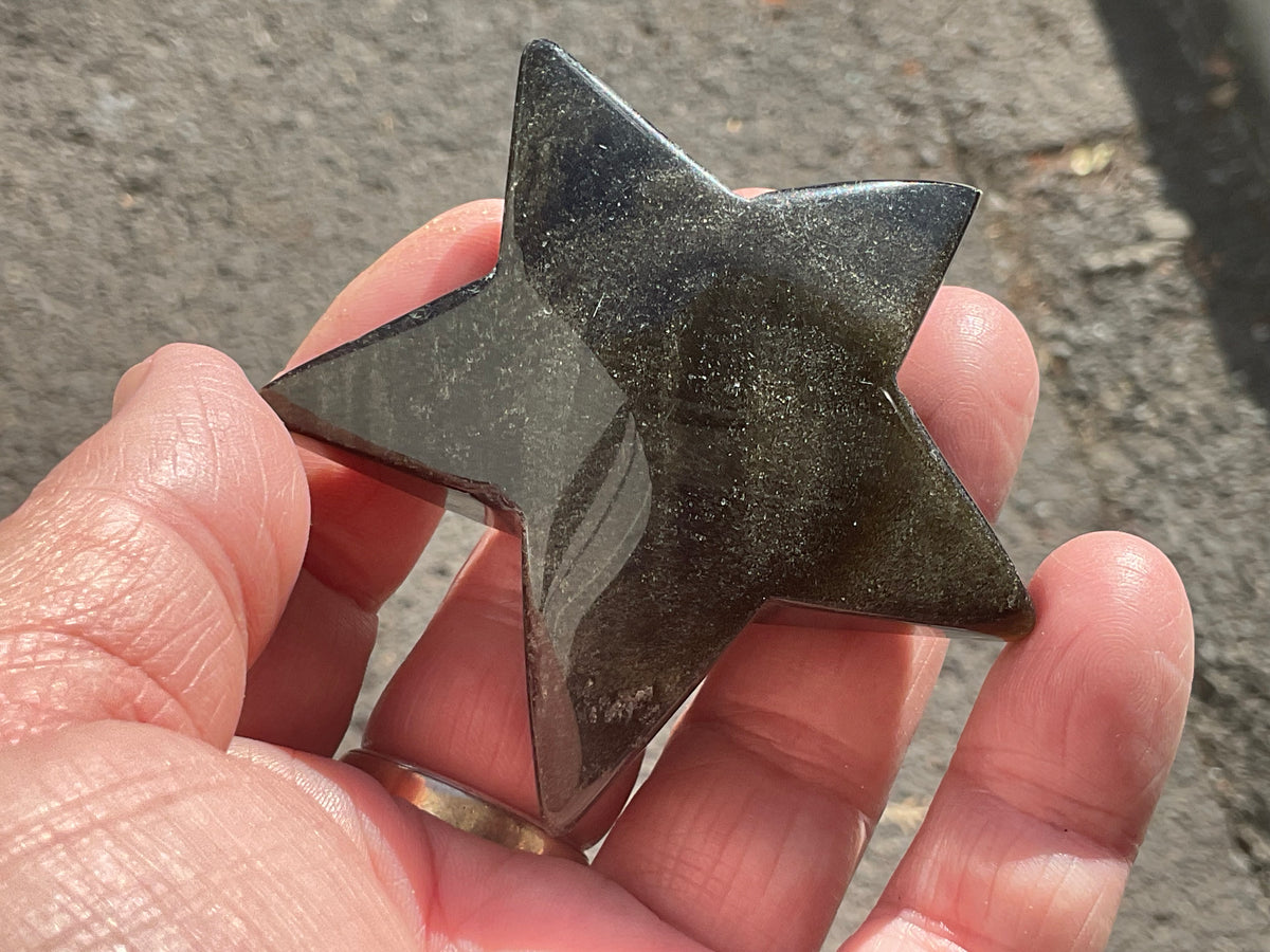 74g Gold Sheen Obsidian Star 2B