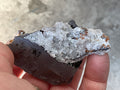 90g Diamond Calcite on Black Siderite with Red Hematite Specimen 6C