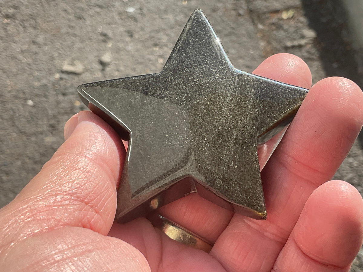74g Gold Sheen Obsidian Star 2B
